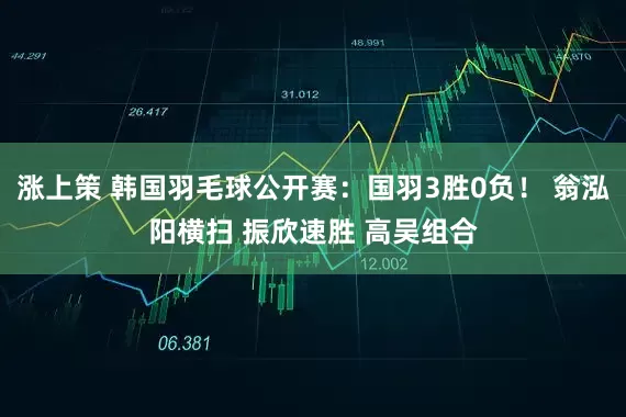 涨上策 韩国羽毛球公开赛：国羽3胜0负！ 翁泓阳横扫 振欣速胜 高吴组合