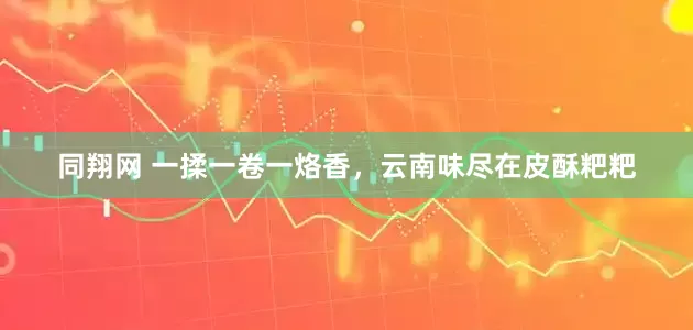 同翔网 一揉一卷一烙香，云南味尽在皮酥粑粑